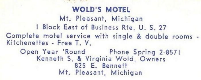 Wolds Motel - Vintage Postcard